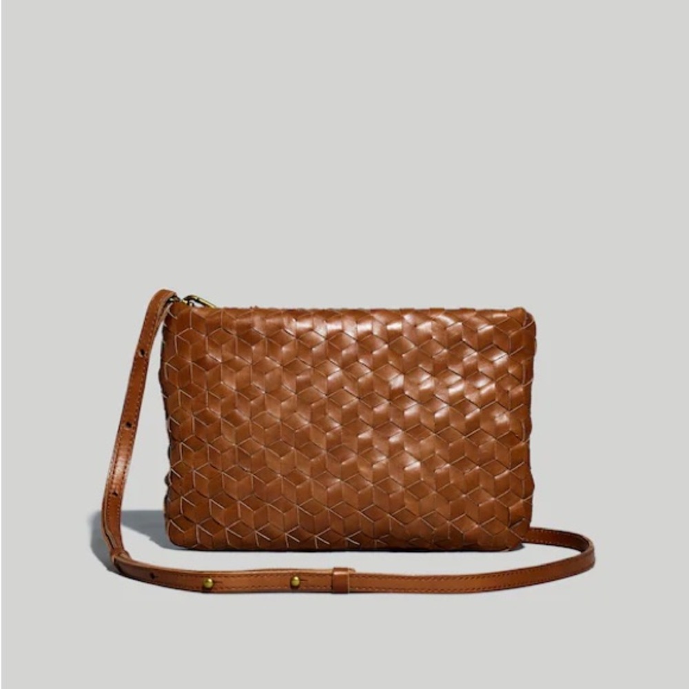 Madewell The Puff Crossbody Bag brown leather